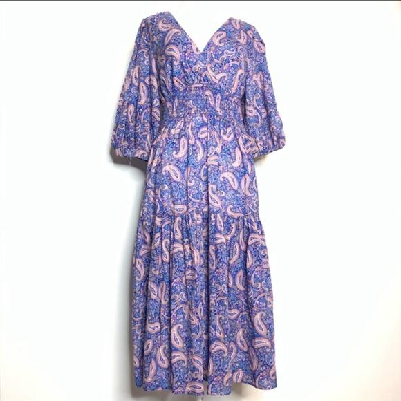 Ten Sixty Sherman paisley boho print midi dress - Picture 6 of 10